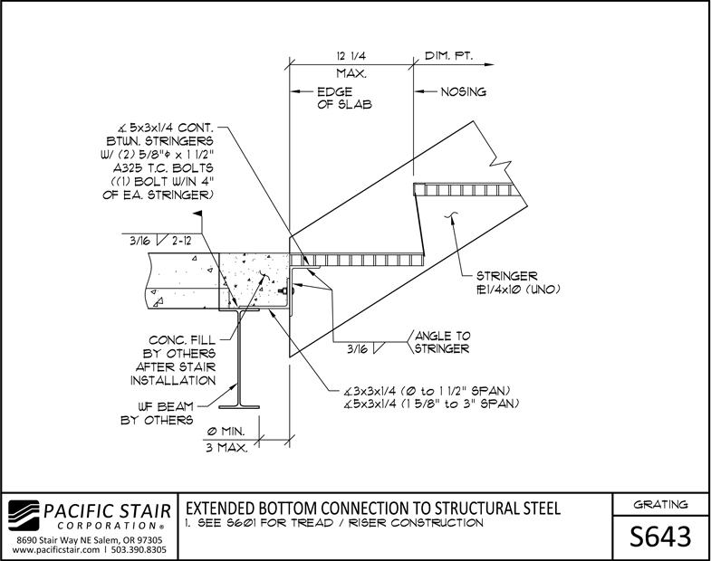 Emergency Staircase Detail PDF Grating Stairs  Landings Pacific Stair  Corporation
