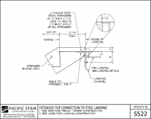 Steel Pan Stair Detail Drawings Smooth Plate Stairs  Landings Pacific Stair  Corporation